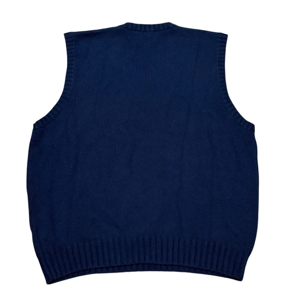 Vintage Polo Ralph Lauren Chunky Knit Heavy Cotton Pony Vest Men’s Sz XL
